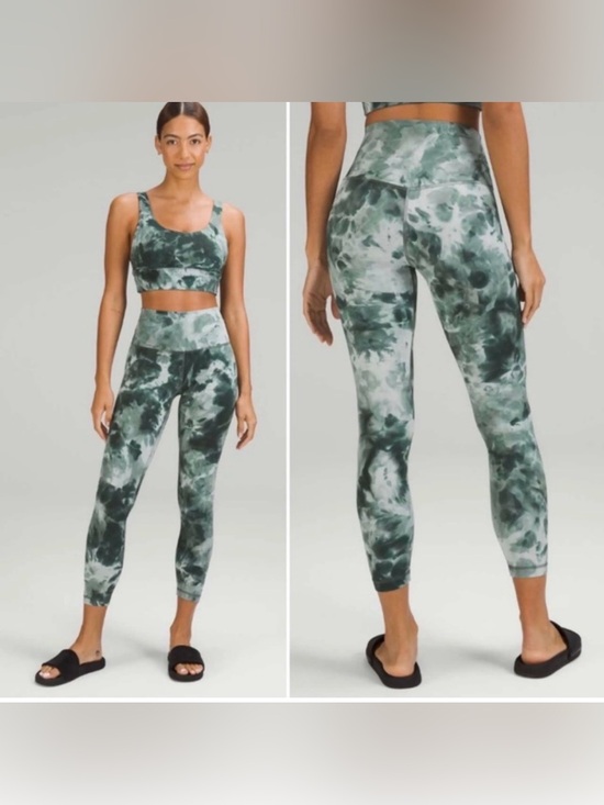 lululemon athletica Pants - lululemon athletica Green Tie-Dye High-Rise Leggings